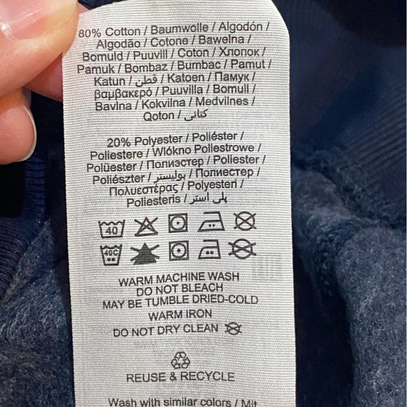 NWT Jack & Jones Logo Crewneck Sweatshirt in Navy Size S - Picture 13 of 14